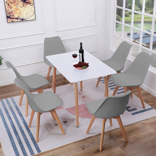 Elements 4 seater compact store wooden dining set